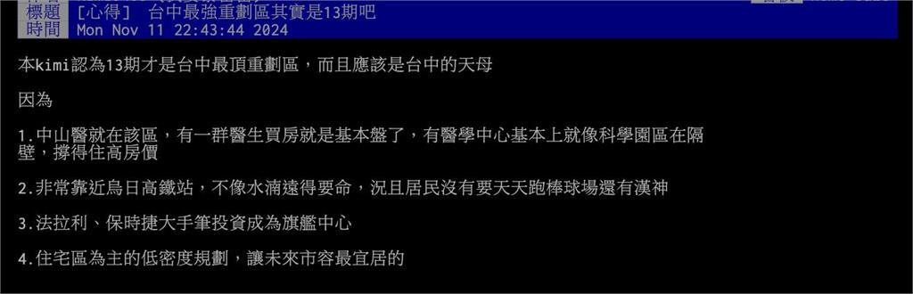 台中「最強重劃區」成首購族天堂?在地人列4優勢「唯一缺陷」被抖出