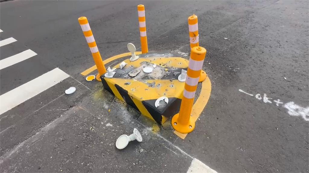 一年15撞! 彰化彰南路「最衰庇護島」又被撞