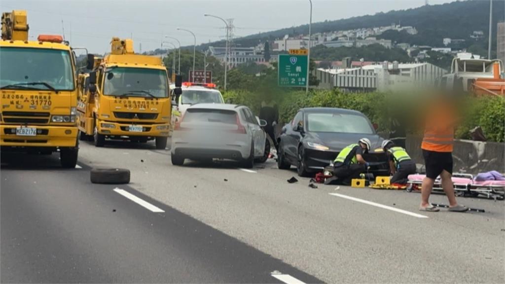 國1三義段車禍3死3傷　疑電動車開輔駕二次追撞釀禍