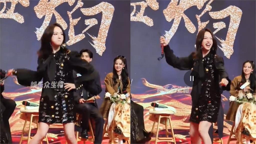 古裝劇女神「挺孕肚台上腳開開狂甩1物」?中國網友傻眼:看著好危險