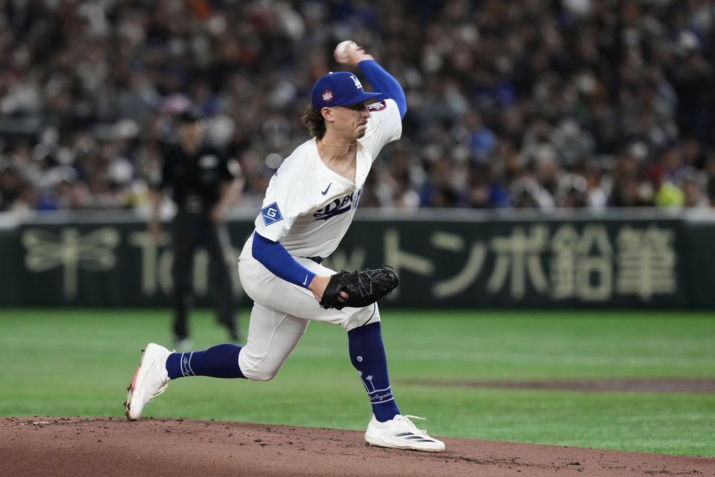 MLB／道奇24歲先發左投熱身賽2局繳3K好投　隨隊日本卻遭下放引起討論