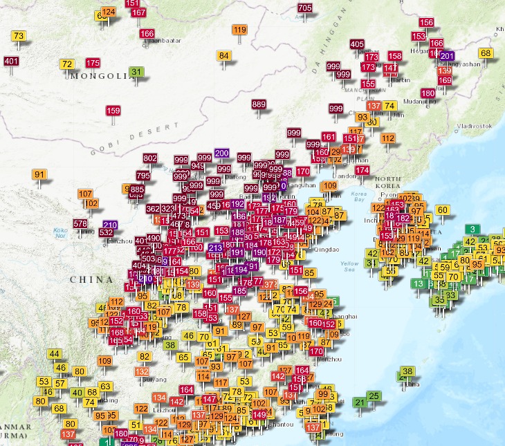 中國最強沙塵暴來襲！鄭明典曬「超可怕空品圖」網嚇：999破表