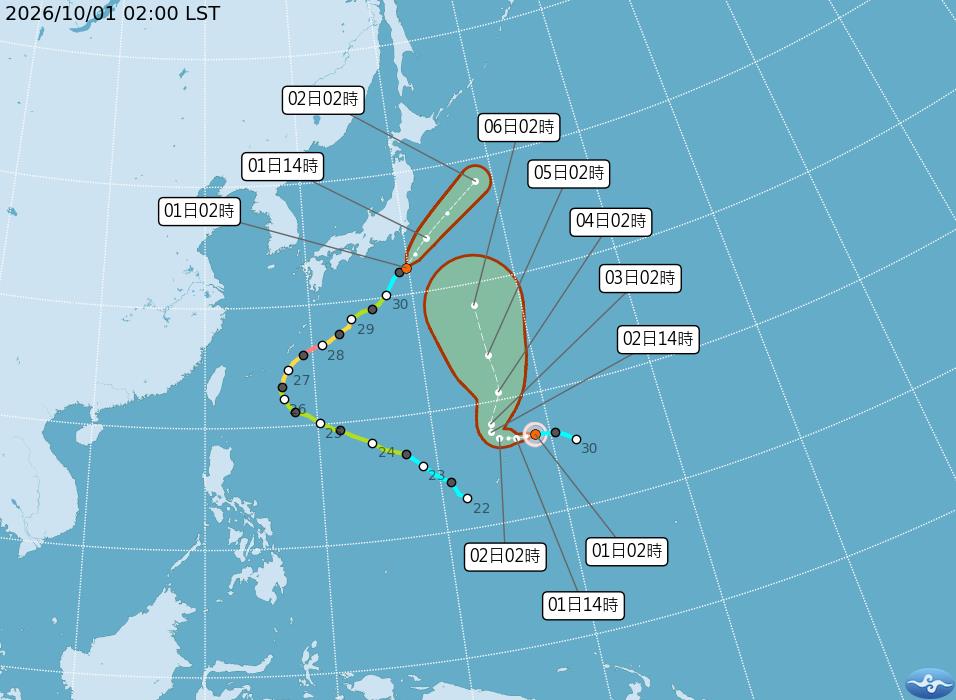 彩雲將成「大型颱風」侵台機率曝！全台變天「北台猛降溫」2地區恐有雨彈