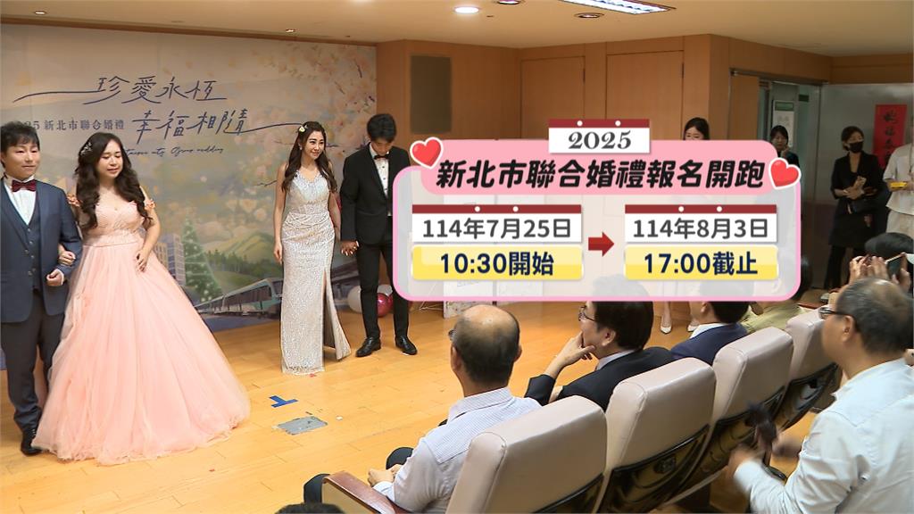２０２５新北聯合婚禮報名開跑　徵百對新人完成終身大事