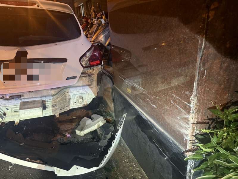 酒駕撞車再推撞樓柱 63歲肇事者酒測值0.63