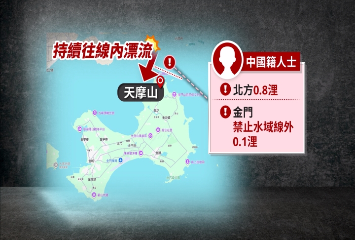 金門海域又傳偷渡 海巡逮中國籍男 檢方聲押獲准