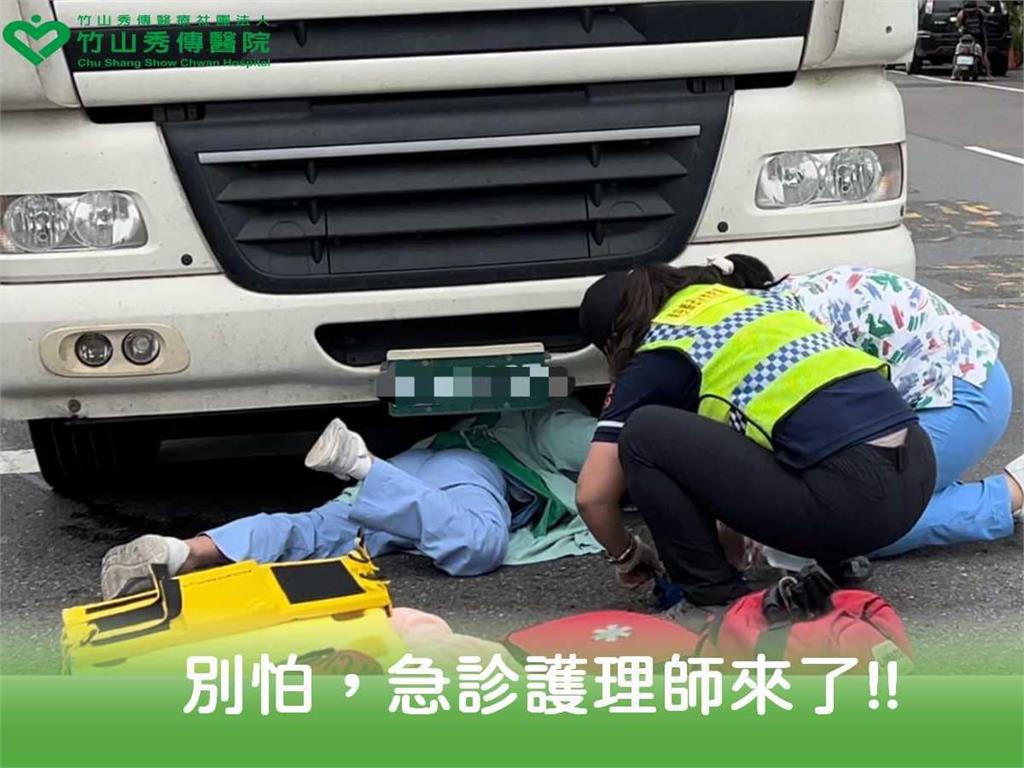 婦被捲進車下…護理師「趴車底打點滴」！2張搶命照片吸萬人讚：天使