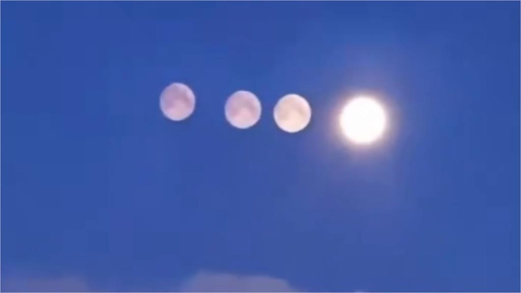 俄羅斯夜空驚見「4顆月亮」排成一列!專家揭密幻象原因:自然光學現象