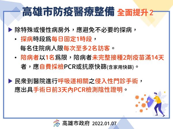 快新聞／高雄開第一槍8措施加嚴醫院管制　明起暫緩老人健檢