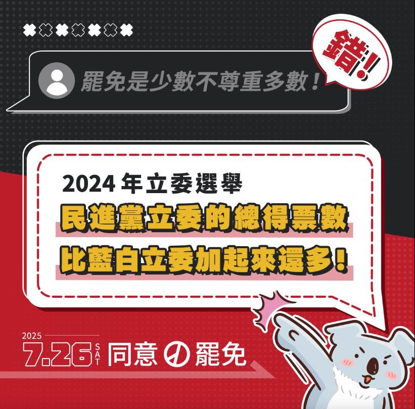 藍營「急催反罷免票」嗆:輸不起!罷免王鴻薇民團貼「超神圖卡」秒反殺