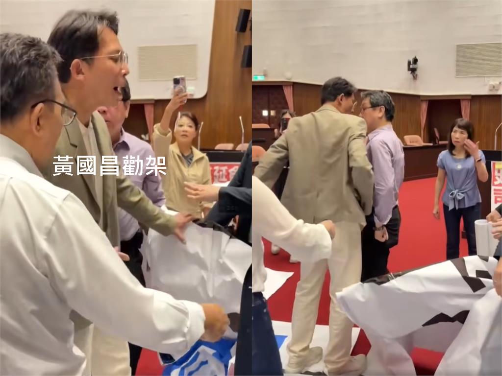 黃國昌才吼完沈發惠「不要推我」！換鍾佳濱遭「貼臉怒瞪+咆哮」畫面曝光