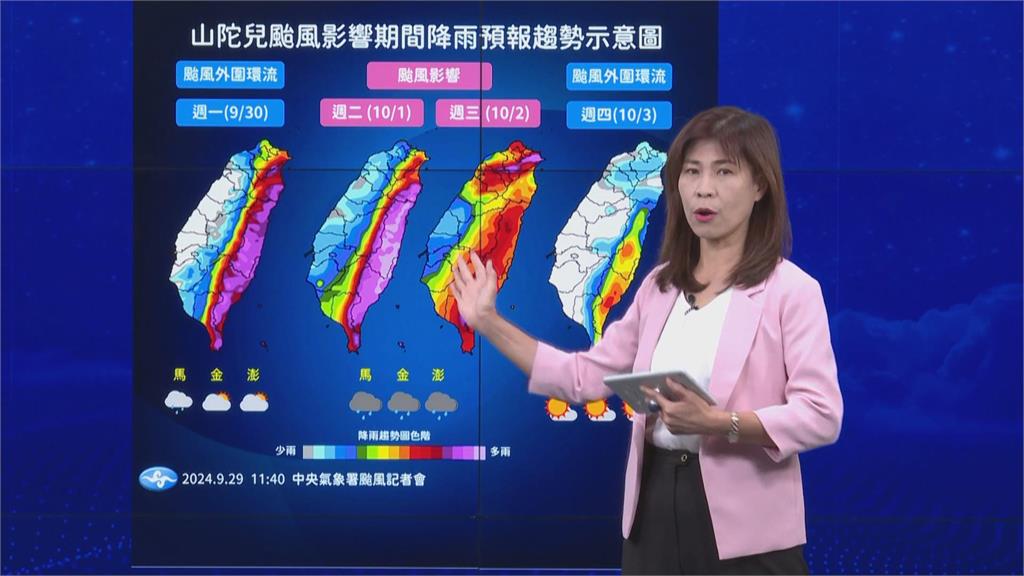 快新聞／山陀兒轉中颱！路徑更貼台灣　週二、週三影響最劇