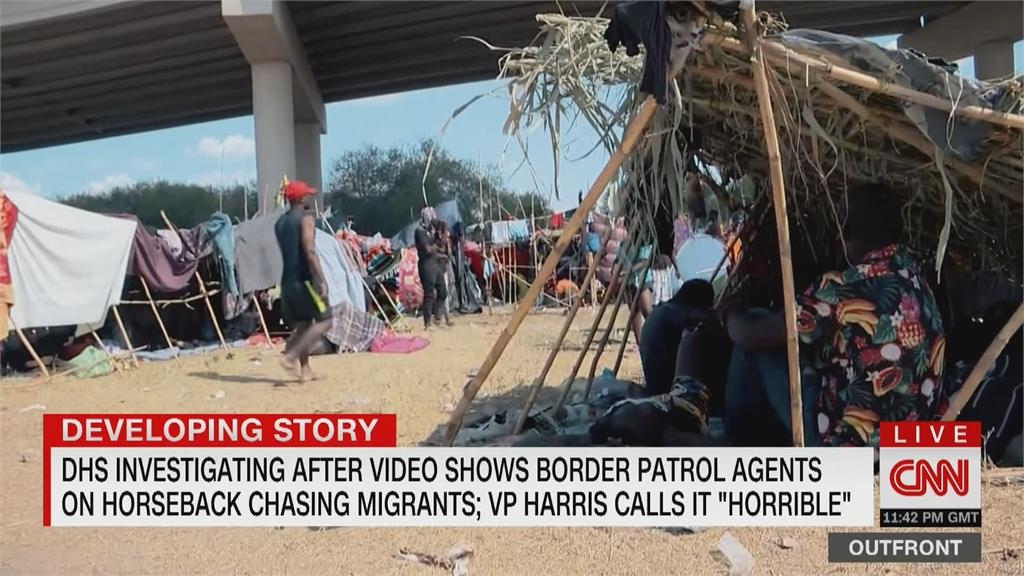 美國驅逐德州邊境海地難民「騎警揮鞭」　賀錦麗批可怕
