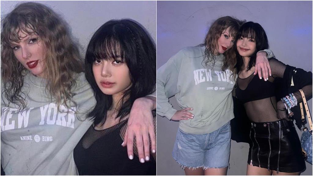 泰勒絲同框「網洞裝」辣妹!「粗勇腿肌」主人竟是Lisa 野生Lisa「全身洞洞」炸粗勇線條!「同框泰勒絲」網嘆:該羨慕誰?