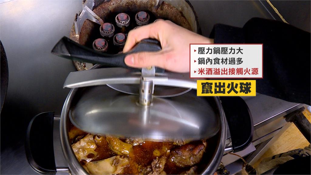 薑母鴨店開工「灶台竄火球」 老闆頭頭髮燒焦、左眼皮燙傷