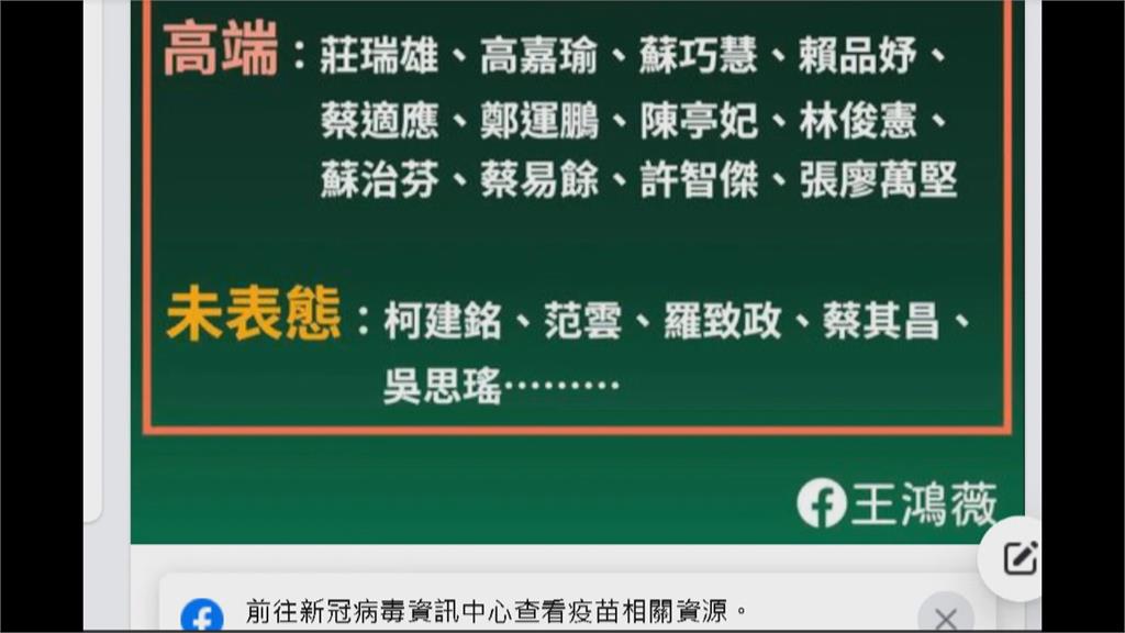 堵藍營嘴！吳思瑤公布「意願登記」截圖：唯一選擇高端