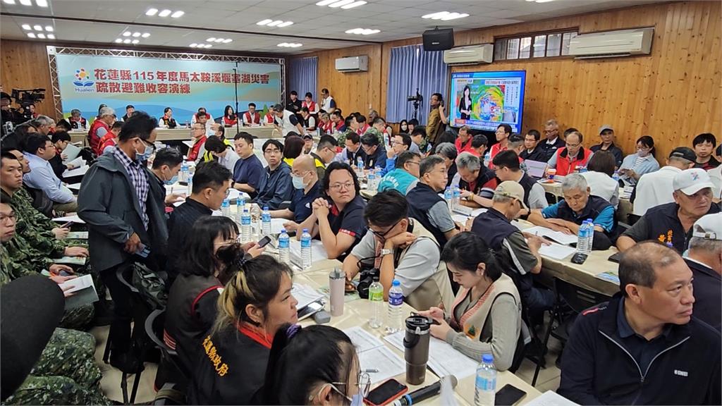 馬太鞍溪防災演練！　季連成：極端氣候　整個花蓮都要注意防汛
