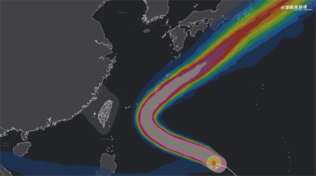中秋連假恐有雨？舒力基颱風「突倒戈北轉」專家曝路徑：巔峰強度至少中颱