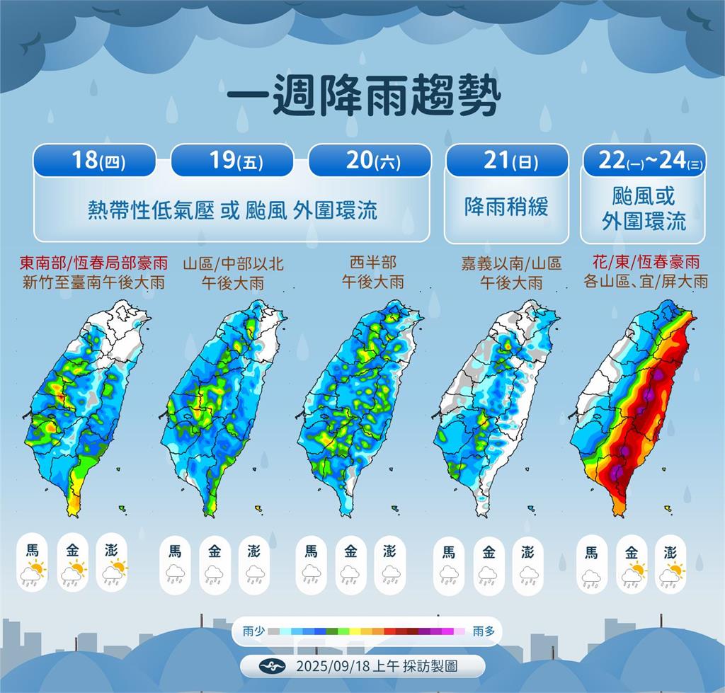 快新聞/3颱接力?「米塔、樺加沙、浣熊」將生成 最新路徑曝光了