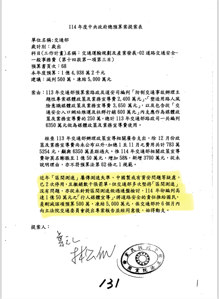 快新聞/林思銘凍交通預算5千萬!8個月違規12次竟被抓包 四叉貓:車還欠稅9年!