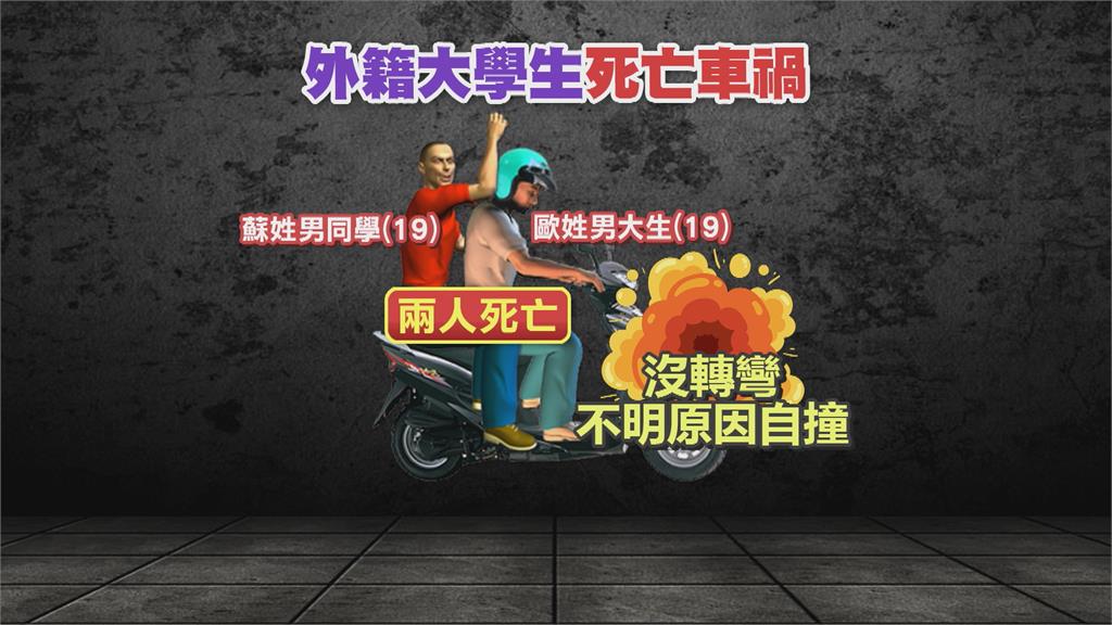 兩菲籍大學生機車雙載 自撞路緣石喪命