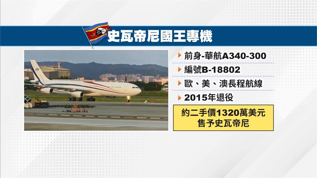 神隊友助攻！　史王專機前身＂華航客機＂　載賴總統直飛史國