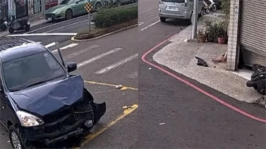 新竹2起驚險車禍! 小客車與機車踫撞 公車追撞前車
