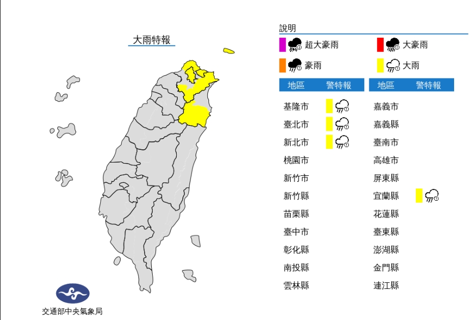 出門記得帶傘！全台4縣市大雨特報　林嘉愷曝「這天」鋒面增強再變冷