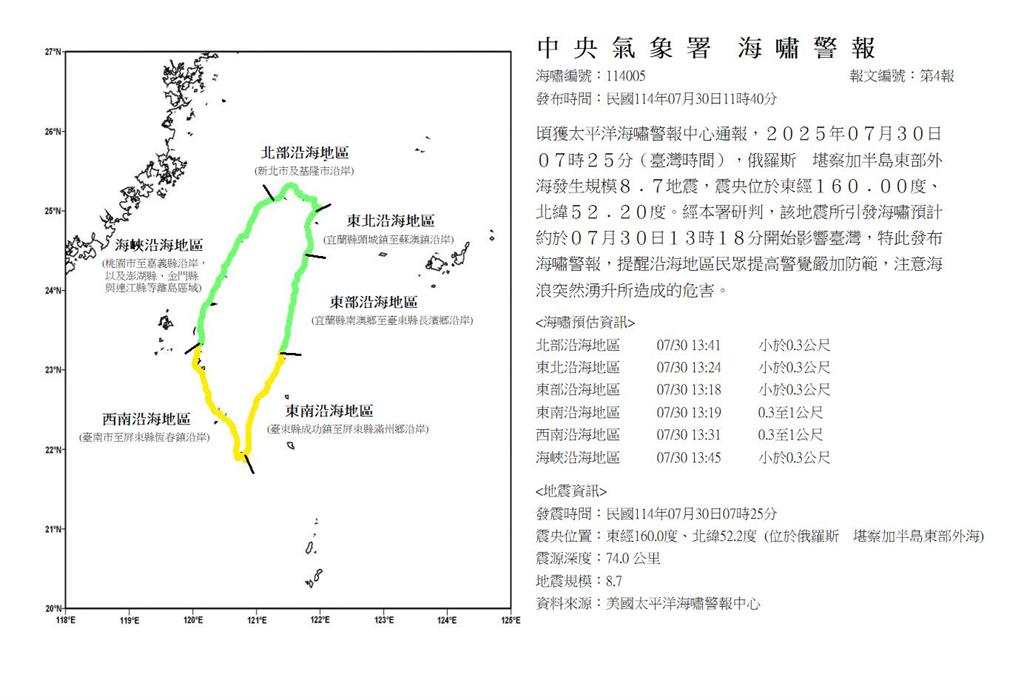 俄羅斯海嘯「速度到底多快」?氣象署「1圖」揭真相:時速800的噴射機