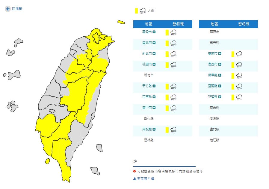 快新聞／雨彈炸雙北！ 全台13縣市大雨特報  低窪區慎防淹水