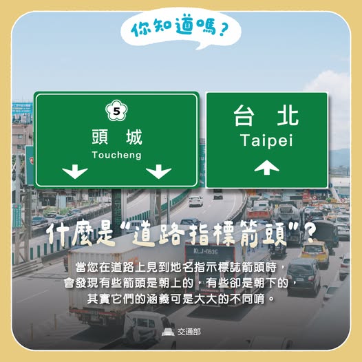 國道地名標誌牌「↑、↓」一票人霧煞煞…交通部解答:涵義大不同!