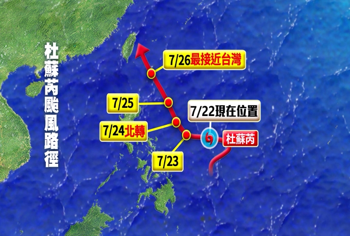 杜蘇芮颱風恐撲台！　不排除海陸警齊發、下週三全台豪雨