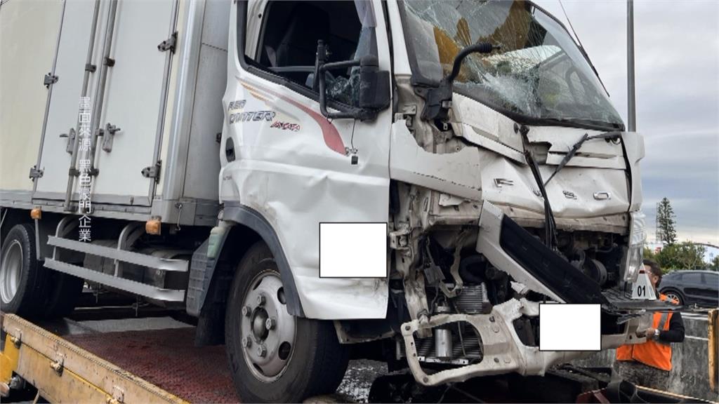 小貨車剎車不及追撞前車 休旅車360度旋轉...零件噴飛釀4傷