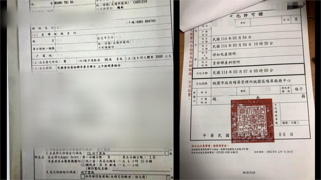 男嬰出生7小時死亡疑點多急火化?逃逸女移工報警討真相