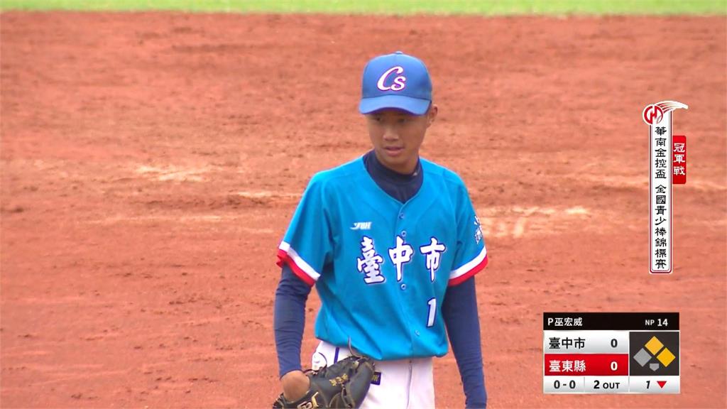 華南金控盃青少棒賽 台中市4:0台東縣封王
