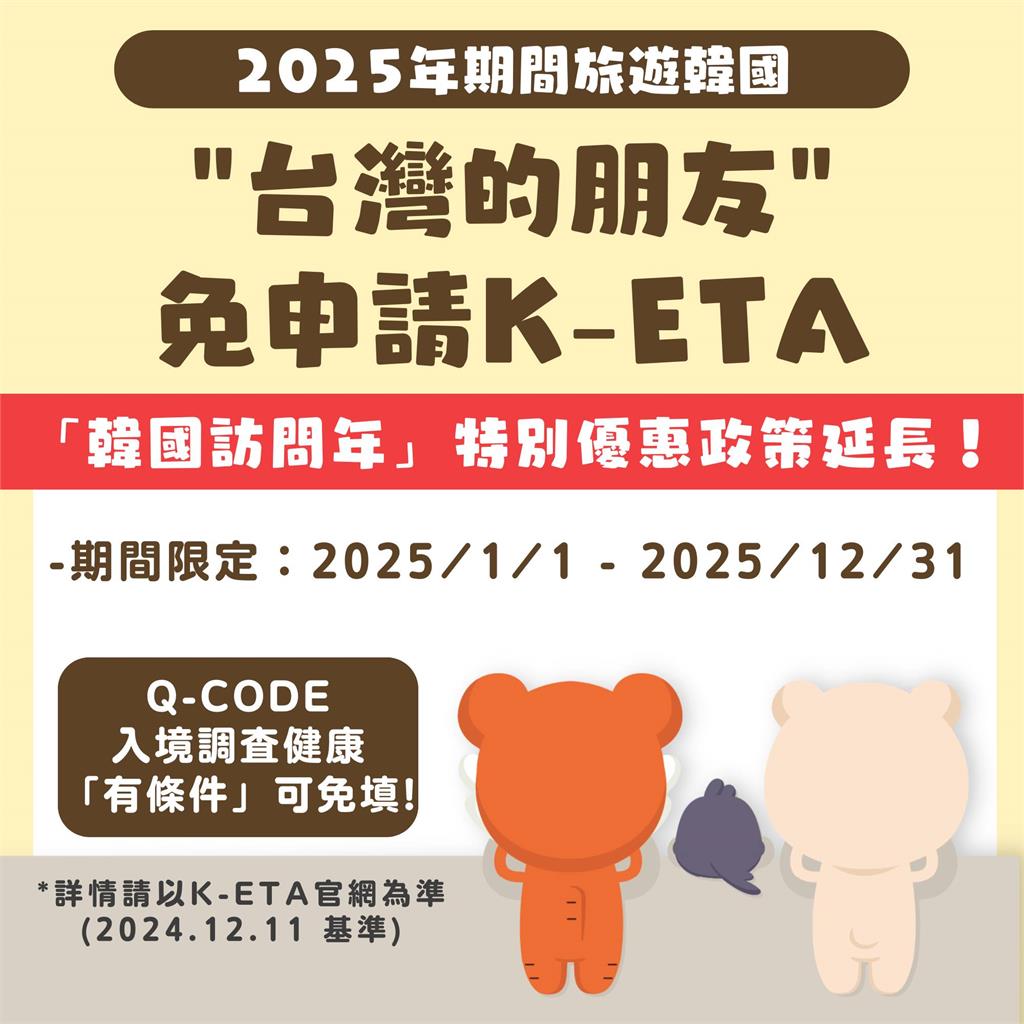 快新聞/台灣人赴韓旅遊「免K-ETA」再延長1年 最新南韓入境規定一次看