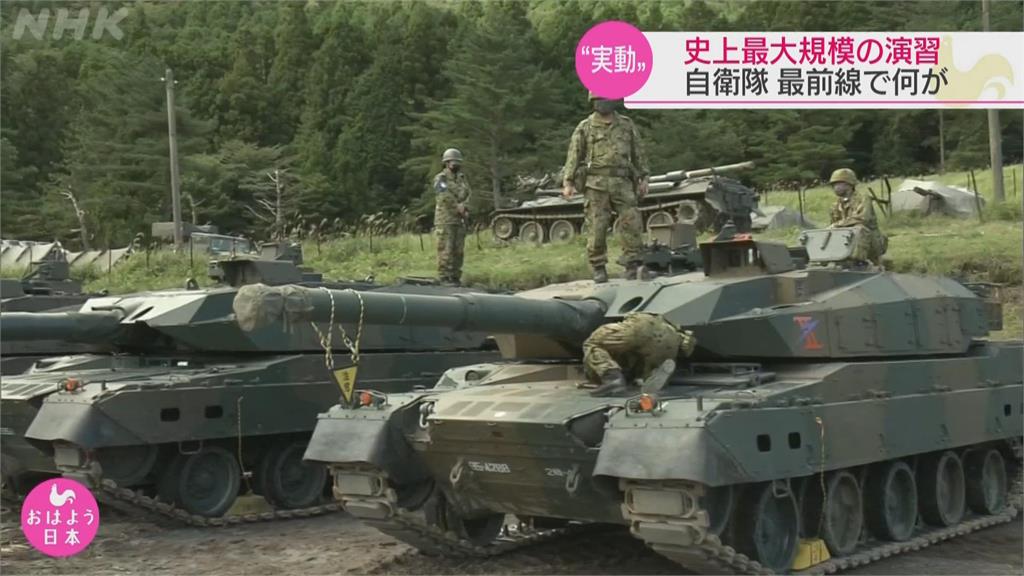 日本軍演登場　網友目擊坦克．裝甲車現身高速公路