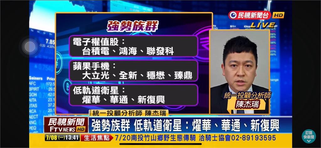 台股看民視/蘋概股發威!「台積電、鴻海」衝新高領軍 分析師曝8觀察方向