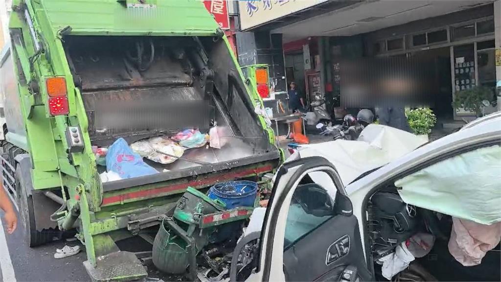最新/撞擊瞬間曝光!台南奪命車禍 清潔員當場身亡