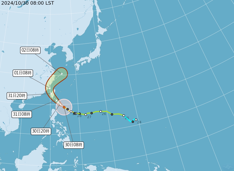 康芮「超深邃颱風眼」直盯台灣！挾破壞性暴風估「這地區」登陸機率最高