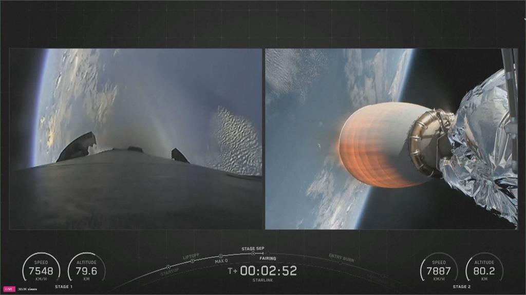 第23次起飛　SpaceX獵鷹9號升空　發射28顆星鏈衛星