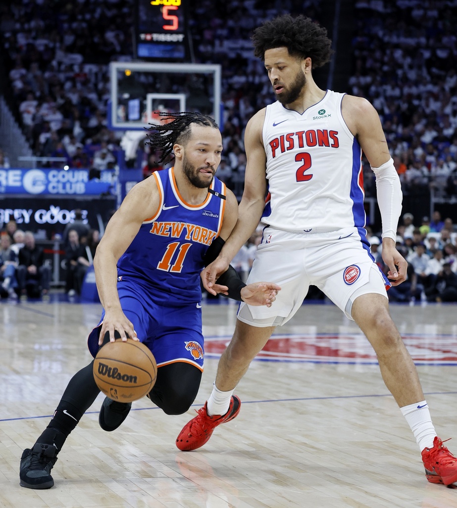 NBA(影)/尼克一哥布朗森狂轟40分上演準絕殺 客場淘汰活塞次輪將碰頭綠衫軍