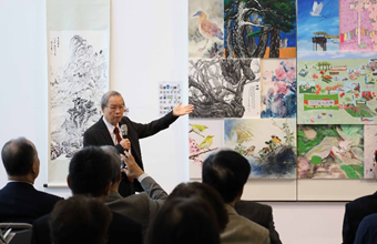 【淡江傳真】「筆韻淡江．e畫萬象」藝術展 張炳煌領銜 黃光男也樂學智慧e筆