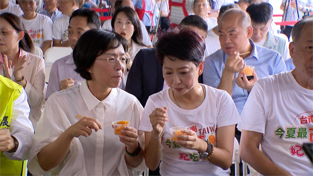陳亭妃化身台南芒果推銷員　蘇巧慧盡地主之誼牽線