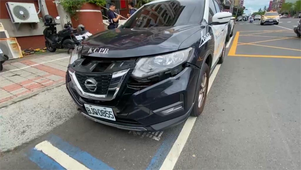 高雄巡邏警車取締違停大迴轉　直行騎士閃避不及直撞幸輕傷