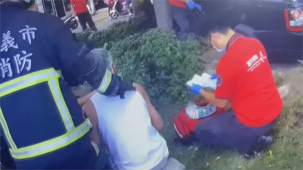 把樹撞斷才停下來!失控撞進安全島還一度漏油 62歲男輕傷