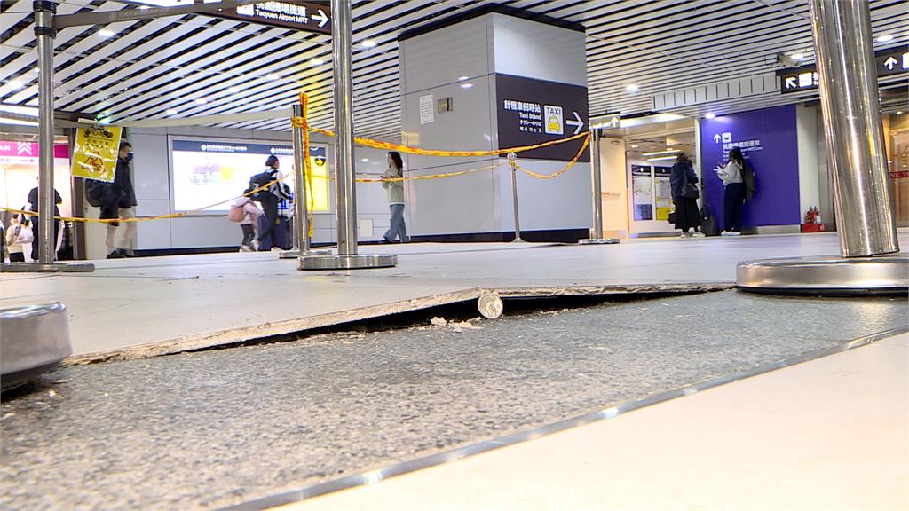 真的太冷了！北車地面磁磚大面積爆裂　隆起高度目測達10公分