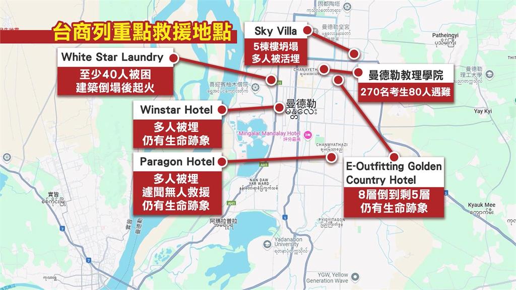 緬甸強震近50小時!台籍婦仍困瓦礫 救援團:憂高血壓