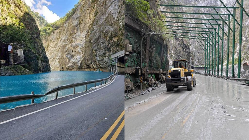 燕子口堰塞湖崩解「大量泥流衝出」!中橫靳珩隧道西口「蒂芬妮藍湖」完全消失