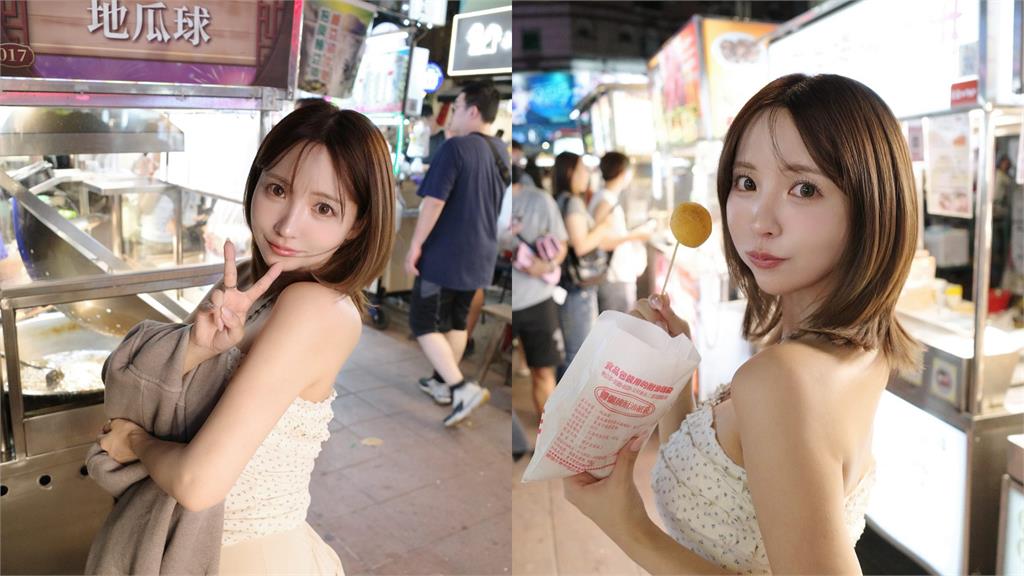 寧夏夜市「撞見一字領正妹」是三上悠亞！QQ球不藏了「裸色領域」全展開
